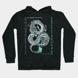 Japanese Dragon Japan Kanji Calligraphy Dreams 387 Hoodie